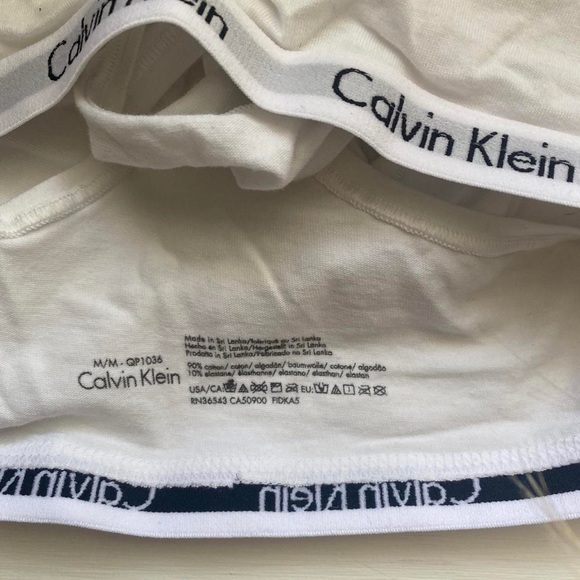Calvin Klein White‎ Logo Bralette Size Medium - Picture 5 of 5